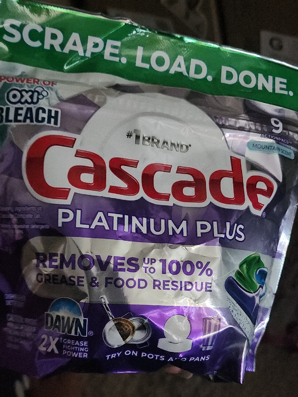 (9 Pack)Cascade Platinum Plus Dishwasher Detergent Pods